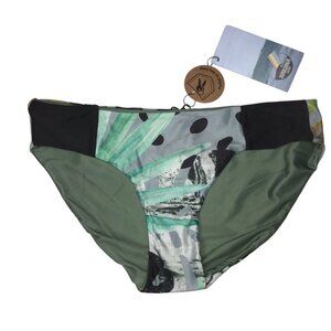 Swimsuit Bikini Bottoms. New NWT Hakuna Wear Size Women's Small Green Tropical